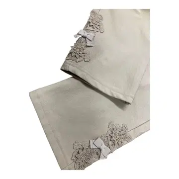 슈퍼 뷰티 밑단 레이스 속기모 스트레치 팬츠