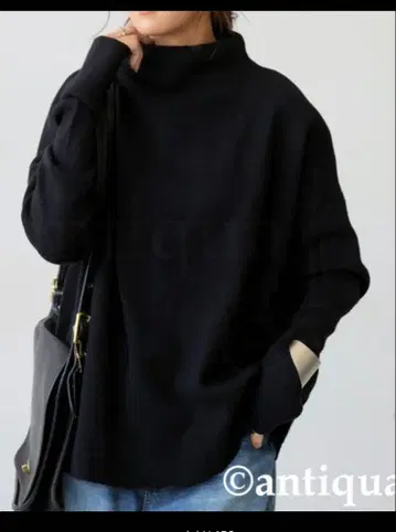 antiqua 스웨터 보틀넥 니트 블랙