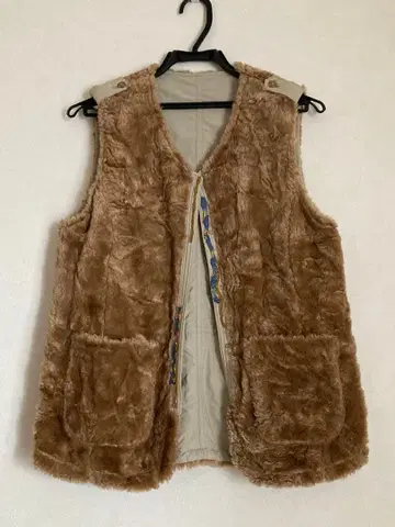 와플리쉬 와플 / 인조 모피 베스트 새상품급