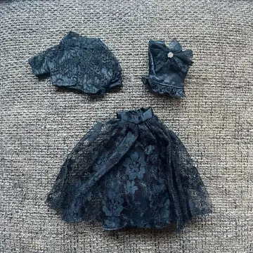 타카라 제니 의류 블랙 레이스 세트