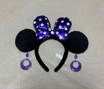 미니 머리띠 보라색 리본 퍼플 리본 귀찌