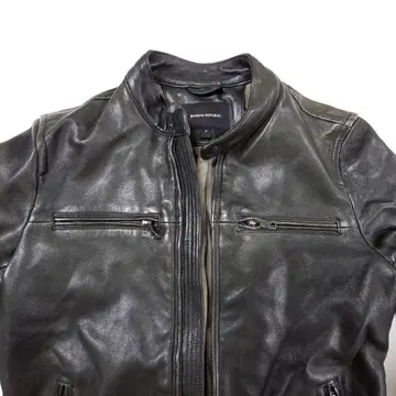 바나나 리퍼블릭 블랙 가죽 싱글 라이더 S 사이즈