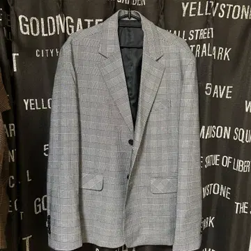 한국 브랜드 FLEUR 글렌체크 패턴 테일러드 자켓