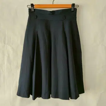 MISCH MASCH 미슈마슈 무릎 기장 플레어 스커트 심플 블랙 S