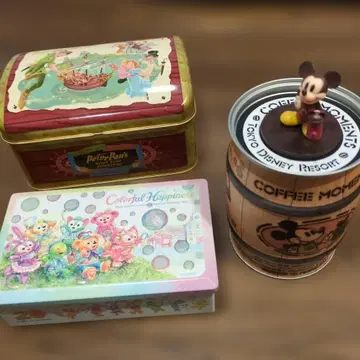 도쿄 디즈니 리조트 커피캔 미키 포함 닷피 피터팬