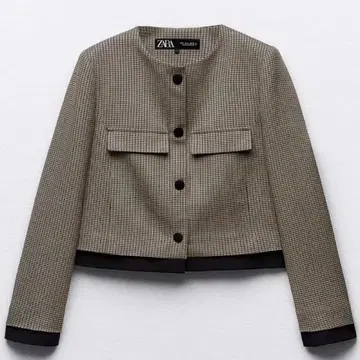 ZARA 하운드투스 노카라 자켓 L