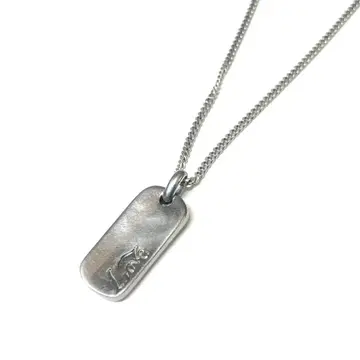 실버 925 Love 플레이트 목걸이