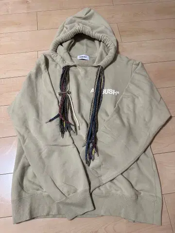 AMBUSH 베이지 후드 부착 후드티