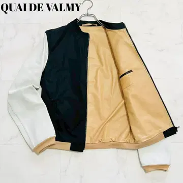 레어 케두발미 램 가죽 절개 블루종 자켓