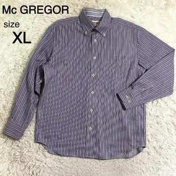 McGREGOR 퍼플 컬러 스트라이프 패턴 버튼 다운 셔츠