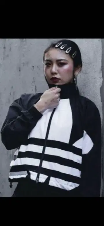 adidas*빅 트레포일 블루종 L 아우터 점퍼