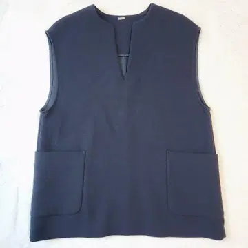 미라 오웬 포켓 베스트 풀오버 V넥 오버 사이즈