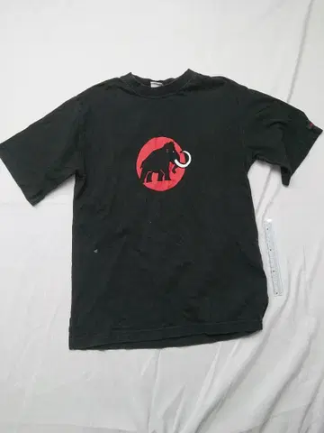 마무트 2005100 로고 프린트 티셔츠 블랙 계열 남성용 S 사이즈