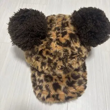레오파드 무늬 귀도리 모자 58cm