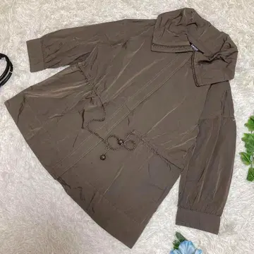 새상품급 DKNY 스프링 자켓 그린 허리끈 히요쿠 4 사이즈