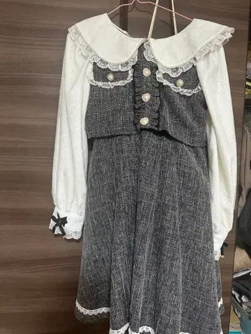 ROJITA 트위드 레이어드 스타일 원피스