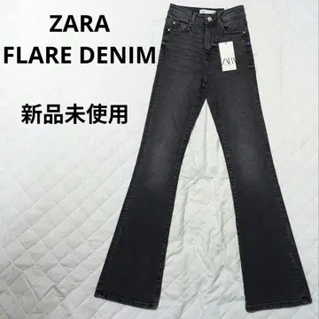 새상품 ZARA 플레어 데님 블랙 벨보텀 부츠컷 팬츠