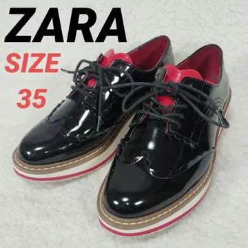 ZARA 자라 로퍼 스니커즈 에나멜 블랙 샤크 밑창 하트