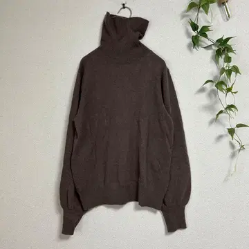 고품질 OPAQUE.CLIP [ M ] 폭스 혼방 터틀 니트 모카 브라운