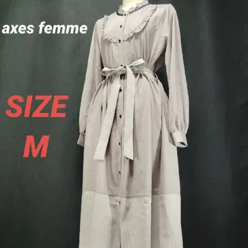 axes femme 엑시즈팜 롱 프릴 셔츠 원피스