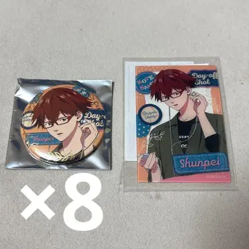 망각 배터리 치하야 슌페이 Day-off 금박 캔뱃지 클리어 카드