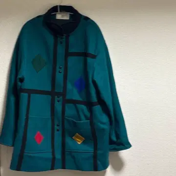 기하학 패턴 코트 vintage 빈티지