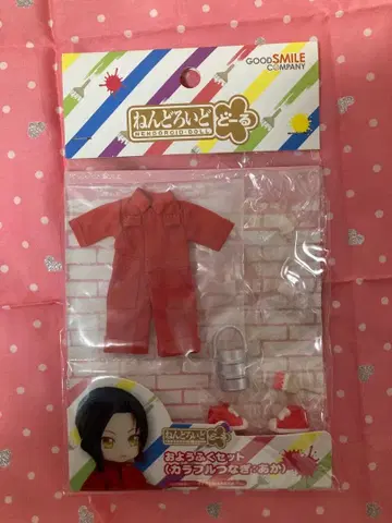 넨도로이드 모후쿠 세트 (컬러풀 멜빵 빨간색)