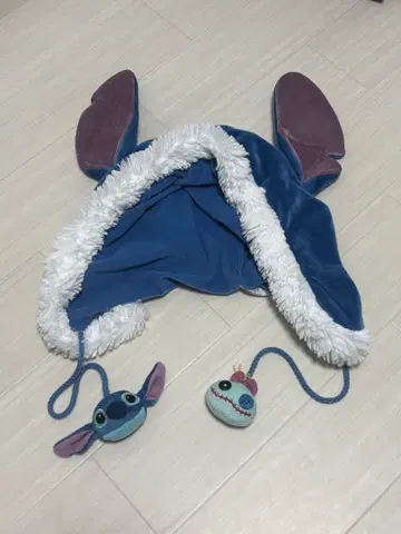 스티치 귀달이 플리스 모자 58cm