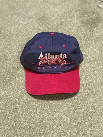 Atlanta Braves 야구 모자 네이비/레드 90s