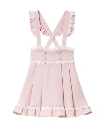 DesrMyLove/두근거림 하트 비쥬 레이스 스커트/핑크