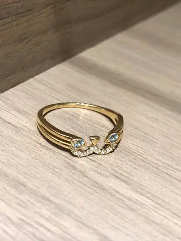 스타 주얼리 고양이 반지