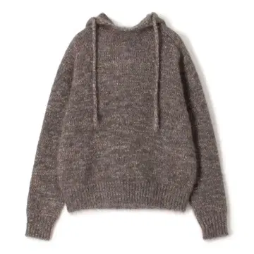 BACCA 알파카 라메 믹스 하이넥 후드티