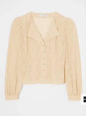 MOUSSY 퍼프 숄더 레이스 블라우스 (ECRU)