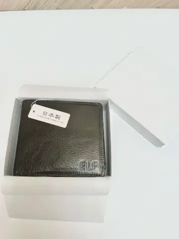 [새상품] 긴자 타니자와 ELF 고급 가죽 접이식 지갑 다크 그린 일본제