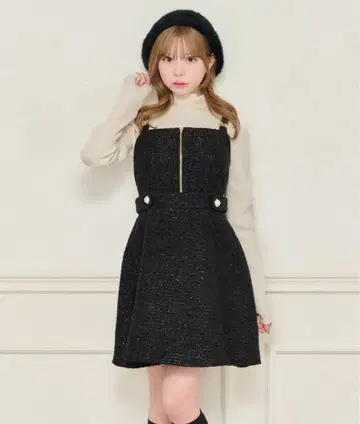 apres jour 디자인 미니 원피스 블랙