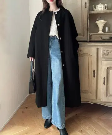 [ 익일 배송 ] Meiru 롱 코트 버튼 포함