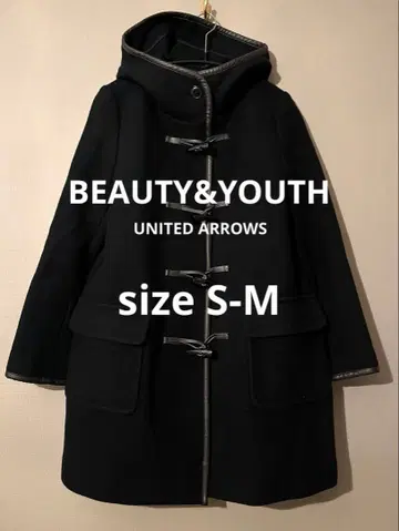 뷰티&유스 후드 더플 코트 다크 네이비 파이핑 F 사이즈