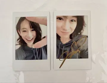 다카라즈카 아이키 레이카 친필 사인 폴라로이드 사진 2장 세트