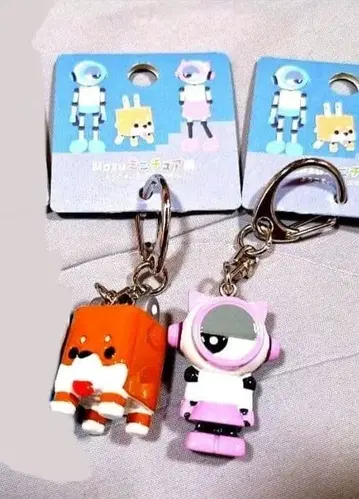 새상품 Mozu 로봇 캐릭터 키링 마리&패치 Mozu 미니어처