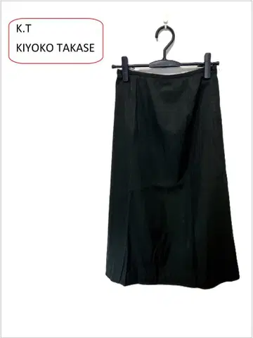 [ K.T KIYOKO TAKASE ] 블랙 새틴 타이트 스커트