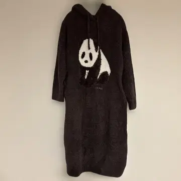 팬더 자수 후드 부착 로브