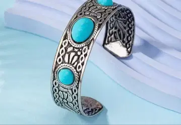 터콰이즈석 실버 925 뱅글
