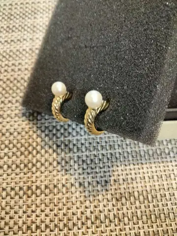 골드 후프 펄 귀찌