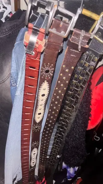 archive y2k grunge 스터드 벨트