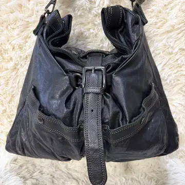 [ 레어템 ] BAGGY RORT 가죽 숄더백 블랙