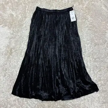 [택 포함 새상품] 매킨토시 벨로아 플리츠 스커트 M 블랙