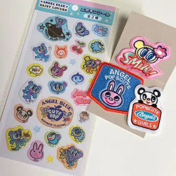 엔젤 블루 자수 스티커 에폭시 씰