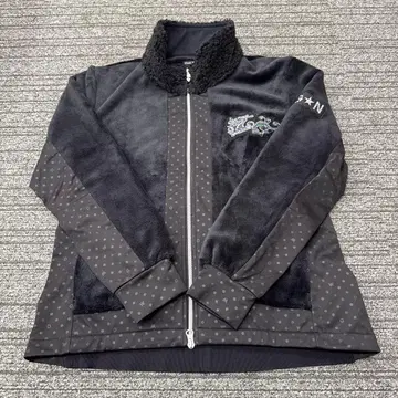 댄스 위드 드래곤 지퍼 후드티 복슬복슬 블랙