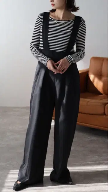 봉쥬르 사간 하이웨스트 살로펫 팬츠