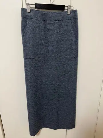 슬로브 이에나 밀라노 리브 타이트 스커트 워셔블 그레이